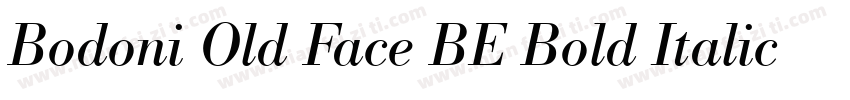 Bodoni Old Face BE Bold Italic Oldstyle Figures字体转换